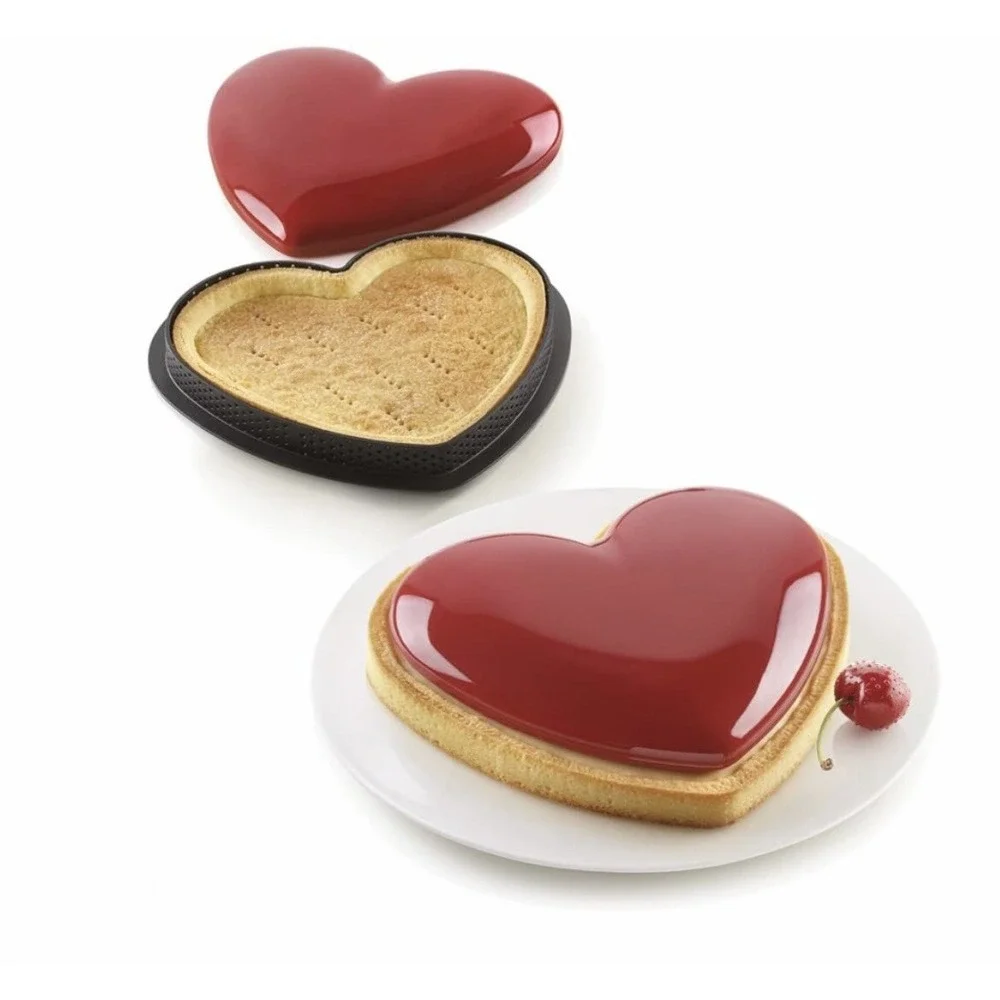 Silikomart Kit Tarte Mon Amour Heart Mold Valentine Dessert Bakeware Italy NEW